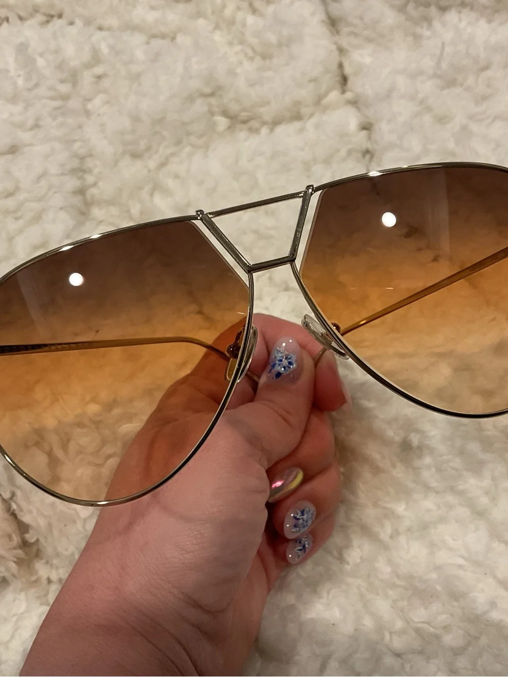 Victoria Beckham Women’s Gold Aviator Sunglasses
